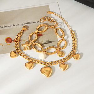 Collar con Hebilla Circular Geométrica de Acero Inoxidable, Chapado en Oro de 18K, Joyería de Lujo para Mujer, Resistente al Deslustre - Product Image 2