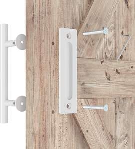 Manijas para Puertas Corredizas, Manija de Puerta de Gran Tamaño, Resistente, Diseño Rústico de Doble Cara para Puertas, Garajes, Cobertizos, Muebles, Sólida - Product Image 5