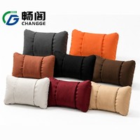 Almohada de Soporte Cervical Ergonómica Premium para Auto, Cojín Lumbar para Auto de Cuero PU, Almohada para Asiento de Auto para Conducir