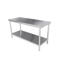 Équipement de cuisine commerciale de haute qualité, table de travail en acier inoxydable pour restaurant, table de travail en acier inoxydable démontable
