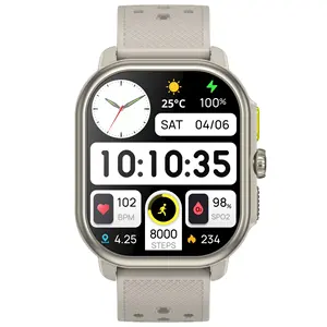 Nouvelle montre de sport intelligente transfrontalière surveillance de l'oxygène sanguin de la fréquence cardiaque en temps réel pour l'appel Bluetooth AMOLED Silicone - Product Image 3