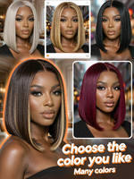 Perruque Bob Lace Front en Cheveux Humains D.S Hair 10-18 pouces, Lisse 13x4, Prise en Charge OEM/ODM, Emballage Personnalisé