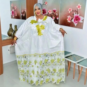 Robe Africaine Originale <span class=keywords><strong>Bazin</strong></span> Riche <span class=keywords><strong>Boubou</strong></span> Dashiki pour <span class=keywords><strong>Femme</strong></span>, en Coton Respirant, Imprimé Parfumé, Style Traditionnel Malien, Idéale pour Mariage et Été - Product Image 3