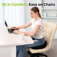 Coussin de siège en forme de beignet pour le soulagement de la douleur orthopédique, avec découpe pour le coccyx et le trou du coccyx, pour les hémorroïdes