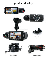 3 Lens HD 1080P Caméra de tableau de bord de voiture WiFi Boîte noire Enregistreur vidéo avec enregistrement en boucle Vision nocturne Dash Cam pour voitures