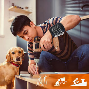 Bracelet porte-outils magnétique puissant : maintient en toute sécurité les clous, vis et boulons pour vos projets, avec un rangement facile et une organisation optimisée des fournitures. - Product Image 3