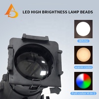 Projecteur LED encastrable en aluminium 200W, blanc froid/chaud, RGBW 4-en-1, pour scène