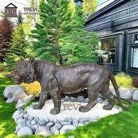 Antique Souvenir Jungle Animal Statue Métal Tigre Sculpture Commerce