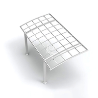 Canopes de moto en aluminium, double port pour deux voitures, en feuille solide en polycarbonate, vêtements de toit en feuille solide