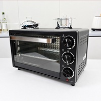 Petit four à pain et à pizza électrique, capacité de 25 L, utilisation domestique, multifonction, construction en acier inoxydable