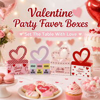 Boîtes en papier pour cadeaux de bonbons de la Saint-Valentin avec poignée en forme de cœur, Joyeuse Saint-Valentin, boîte en papier pour friandises, souvenir