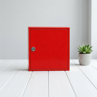 Armoire murale verrouillable en acier au carbone pour enrouleur de tuyau d'incendie, boîte simple pour système de protection incendie d'entrepôt, d'usine et de bâtiment