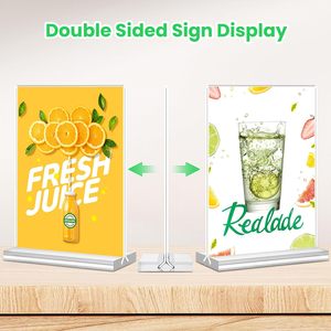 A5 <span class=keywords><strong>Acrylic</strong></span> giữ dấu t hình dạng giữ giấy Tabletop miễn phí đứng A4 <span class=keywords><strong>Acrylic</strong></span> hiển thị đứng - Product Image 2