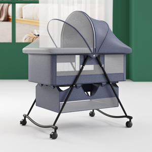 Nuevo Set de <span class=keywords><strong>Cuna</strong></span> Plegable de Diseño Moderno para Bebé, Moisés Mecedora, <span class=keywords><strong>Cuna</strong></span> de Noche para Recién Nacido - Product Image 3