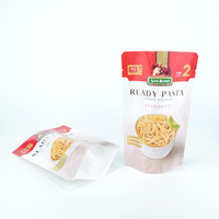 Logo personnalisé pochette debout de qualité alimentaire de haute qualité sac d'emballage thermoscellé pour pâtes spaghetti