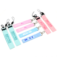 Perlengkapan Lanyard Desainer Kustom Pink, Gantungan Kunci, Tali Pergelangan Tangan, Dompet, Gelang Warna-warni, Tali Pendek Nylon, Gantungan Kunci Lanyard