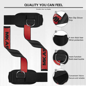 Mkas Trọng Lượng Nâng Dây Đeo Nhà Cung Cấp Cho Tập Thể Dục Phòng Tập Thể Dục Thể Thao Powerlifting 2-Trong-1 Trọng Lượng Nâng Dây Đeo Trọng Lượng Nâng Dây Đeo D Vòng - Product Image 2