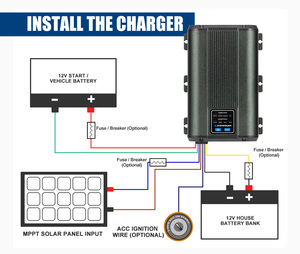 ATEM POWER <span class=keywords><strong>Batterie</strong></span> double multi-étages <span class=keywords><strong>12V</strong></span> 60A DC TO DC <span class=keywords><strong>Chargeur</strong></span> de <span class=keywords><strong>batterie</strong></span> pour VR - Product Image 6