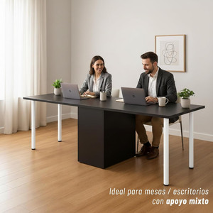 White folding <b>table</b> <b>leg</b> r9010. Iron. With <b>adjustable</b> <b>height</b> 710-740 mm - Product Image 3