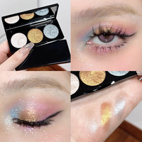 Palette de fards à paupières mats scintillants 3 couleurs OEM ODM Marque privée Nude Marron Rose Fard à paupières Maquillage personnalisé Cosmétiques en gros