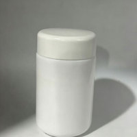 Pot en porcelaine blanche mate personnalisable avec logo, à l'épreuve des enfants, hermétique, en céramique, pour le stockage, emballage anti-odeur pour marques haut de gamme