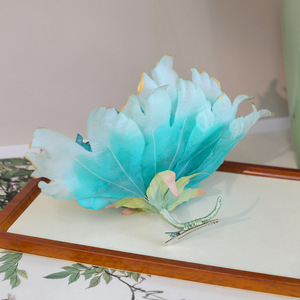 New handmade Tang style 3D extra-<b>large</b> hot stamped peony hair clip, Hanfu headdress, hair <b>ornament</b>, hot stamped flower hair - Product Image 3