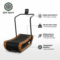 Tapis roulant manuel incurvé non motorisé en bois massif, commercial, 180 kg, auto-alimenté, certifié CE, OEM