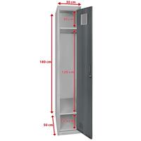 Armoire en métal de stockage de clés Durable de casier en acier de porte unique de haute qualité pour des vêtements de travail de personnel armoire en plastique moulée