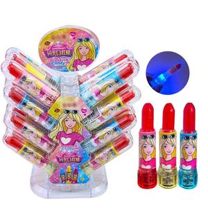 Sucette en forme de rouge à lèvres éclairant, scintillante, au <span class=keywords><strong>sucre</strong></span> roux, saveur fruitée, bonbon jouet, vente en gros de bonbons aux fruits - Product Image 1
