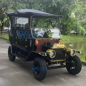Voiture électrique de tourisme vintage à quatre roues, très demandée, avec auvent noir, idéale pour les centres de villégiature, les terrains de golf, les mariages et les châteaux - Product Image 6