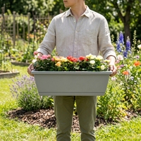 Grands pots de fleurs de jardin chinois, capacité de 5 litres, kits de pots d'arbres extra-grands en plastique et PP