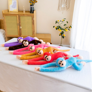 Jouets en peluche singe de grande taille, style singe de la jungle, avec boucle de rideau, peluche de singe de dessin animé, oreiller en peluche chimpanzé pour enfants - Product Image 2