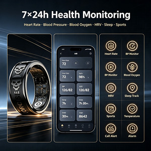 แหวนสมาร์ทกันน้ำ IP68 5ATM ปรับแต่งได้ รองรับ iOS และ Android พร้อมฟังก์ชั่นติดตามสุขภาพการนอนหลับ HRV นับกิจกรรม และติดตามการออกกำลังกาย ดีไซน์สวยงาม - Product Image 1