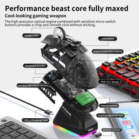 K-Snake X12pro Mouse Gaming Ringan, 2.4G Nirkabel Berkabel 3 Mode Mouse Komputer Isi Ulang