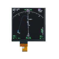 Écran LCD IPS 6,8 pouces 768*768 500 nits pour simulateur de vol, solution d'affichage graphique pour panneau de cockpit de simulateur de vol
