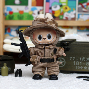 Vêtements pour poupée Labubu, uniforme camouflage style forces spéciales, taille universelle pour peluches de 1ère et 3ème génération - Product Image 2