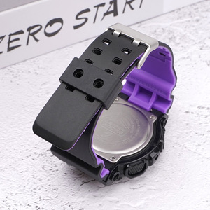Bracelet de montre en silicone souple bicolore en résine, vente en gros d'usine, 16 mm, compatible GA100 GA110 GA120 GA300 GA400 GA700 - Product Image 5