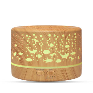 Difusor de Aroma con Diseño de Madera, Humidificador Ultrasónico de 500 ml con Luz LED y Control Remoto para Uso Doméstico - Product Image 3