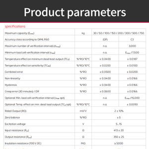 <span class=keywords><strong>FLINTEC</strong></span> (Celda de Carga de un Solo Punto PC60) 30kg/50kg/100kg/150kg/200kg/250kg/500kg/750KG - Product Image 3