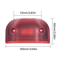 Lumière de plaque d'immatriculation à 6 LED, boîtier rouge, 12V 24V, montage en surface, camion, remorque, camionnette, caravane, étanche