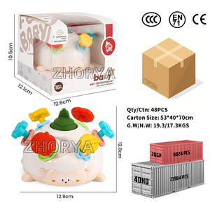 Zhorya mainan edukasi anak-anak, mainan melatih domba bayi, keterampilan gerak halus, mainan penyisipan memasukkan domba - Product Image 6