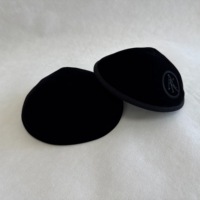 Kipá/Yarmulke de terciopelo de lujo personalizada con bordado de logotipo y estampado completo de imagen en el interior