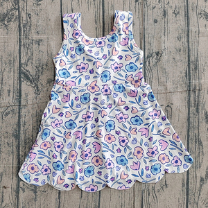 Précommande MOQ 5 Robes d'été pour filles à nœuds, imprimées, en Spandex/Coton Biologique, style Halloween, douces et tendance, prix usine de gros - Product Image 6