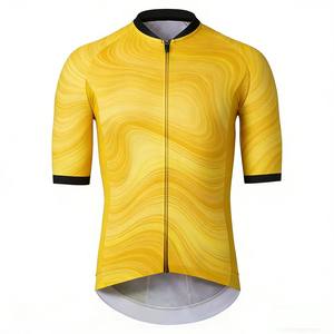 Maillot de cyclisme personnalisable à texture dégradée, séchage rapide, coupe ajustée, pour tournoi, professionnel, haut de gamme, entraînement cycliste en club - Product Image 4