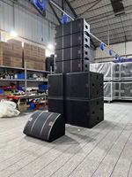 Haut-parleurs de réseau de lignes bon marché, fabricant de système d'adresse publique, haut-parleurs de réseau de lignes, support de système audio, son double 10 pouces 800w