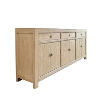 Meuble de buffet vintage chinois Meuble de salon en bois d'orme recyclé naturel antique