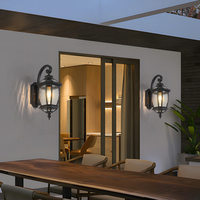 Applique murale LED en aluminium, style européen, étanche, pour villa, cour extérieure, balcon, couloir, lampes murales extérieures