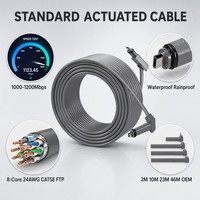 Câble de remplacement Tuochi Starlink V2 CAT5E FTP 24AWG PoE+Données Combo Connecteur 20 broches IP67 2M 10M 23M 46M pour Antenne Rectangulaire Gen2