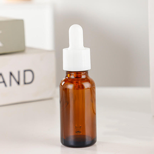 Botellas de Vidrio Ámbar Vacías de 5ml-100ml para Aceites Esenciales con Tapas Cuentagotas Negras, Blancas, Doradas y Plateadas para Uso con Rímel - Product Image 2