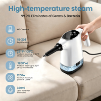 Vaporizador Limpiador Ligero de 1200W con Calentamiento Rápido, Tanque de Agua de 550ml, Multiusos para Hogar y Comercio